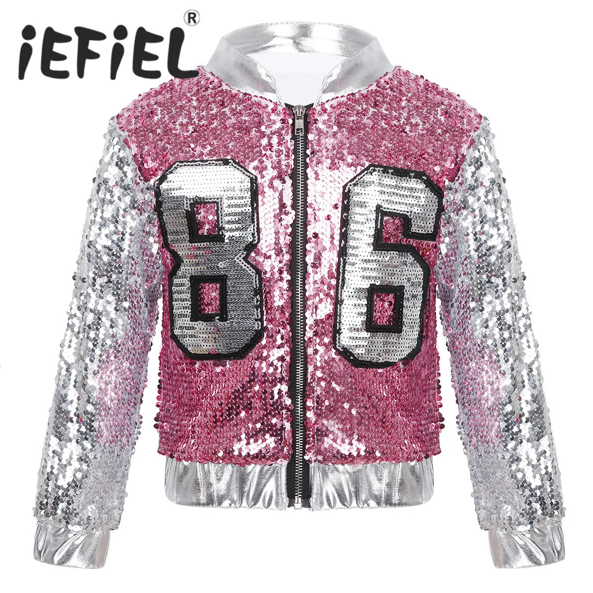 Kids Girls Glittery Sequined Coat Long Sleeve Front Zippered Jacket Coat Dancewear for Jazz Hip Hop Dance Stage Performance
Kids Girls Glittery Sequined Coat Long Sleeve Front Zippered Jacket Coat Dancewear for Jazz Hip Hop Dance Stage Performance