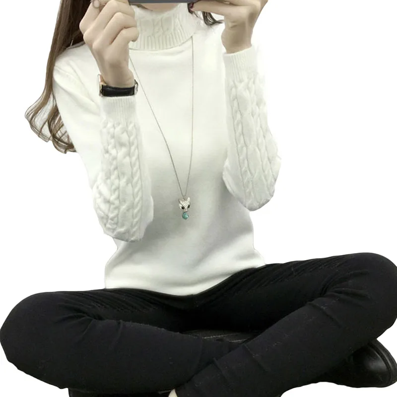New Women Knitted Autumn Winter Sweater Women Long Sleeve Thick Turtleneck Sweaters Pullovers Female Jumper Tricot Tops
New Women Knitted Autumn Winter Sweater Women Long Sleeve Thick Turtleneck Sweaters Pullovers Female Jumper Tricot Tops