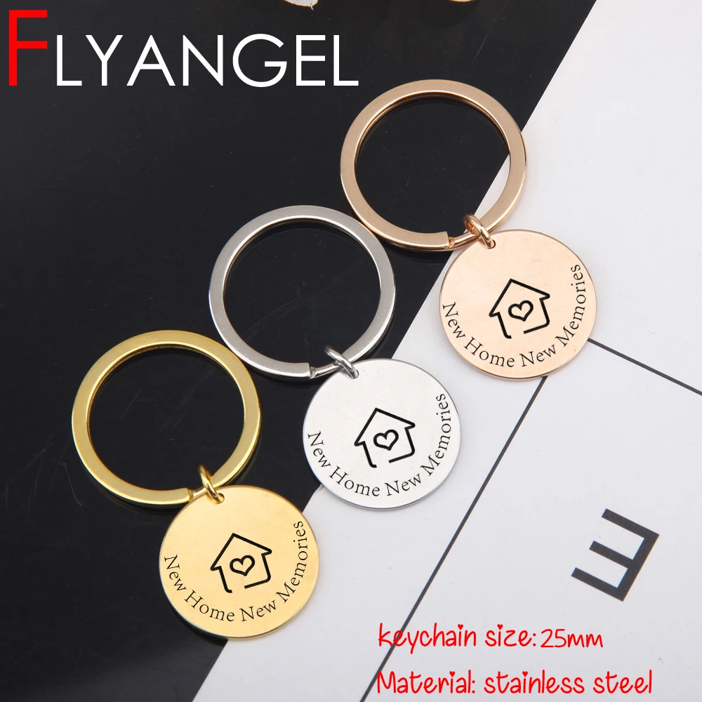 FLYANGEL New Home Keychain Jewelry New Memories Bag Charm Cute Engraved House Car Key Tag For New Home Keyring Gifts
FLYANGEL New Home Keychain Jewelry New Memories Bag Charm Cute Engraved House Car Key Tag For New Home Keyring Gifts
