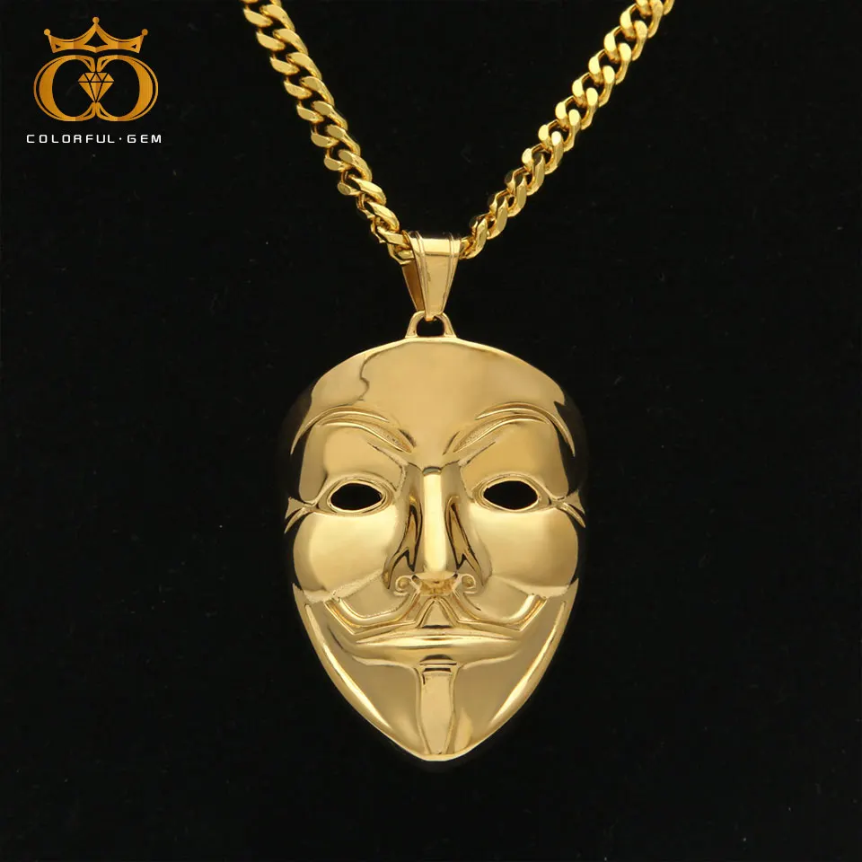 colorful.gem Hip Hop Personality stainless steel Clown Mask Pendant Golden Necklace Rap Sweater Chain Accessories Men's Face
colorful.gem Hip Hop Personality stainless steel Clown Mask Pendant Golden Necklace Rap Sweater Chain Accessories Men's Face
