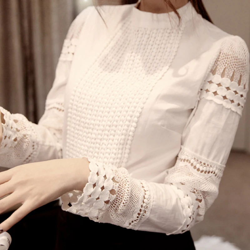 New Fashion 2019 Women Tops And Blouses Slim Long Sleeve White Blouse Shirt Lace Crochet Hollow Out Plus Size Women Clothes 5XL
New Fashion 2019 Women Tops And Blouses Slim Long Sleeve White Blouse Shirt Lace Crochet Hollow Out Plus Size Women Clothes 5XL