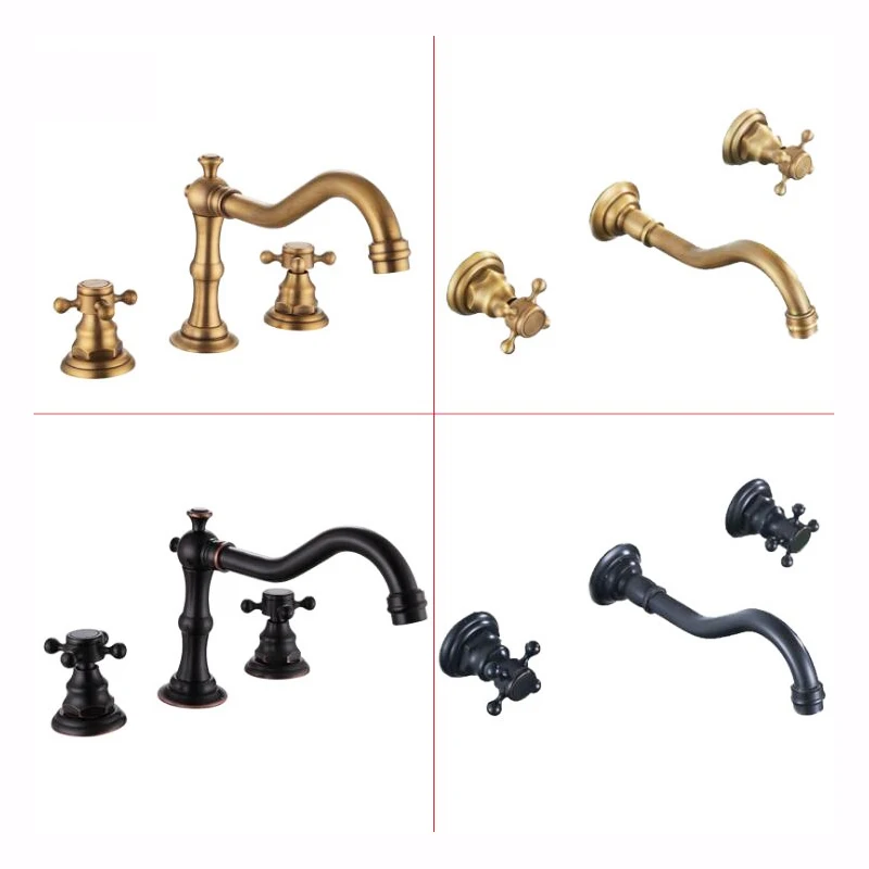 2 Models with 2 Colors Deck Mounted and Wall Mounted of Brass Material Dual Handle Basin Tap
2 Models with 2 Colors Deck Mounted and Wall Mounted of Brass Material Dual Handle Basin Tap