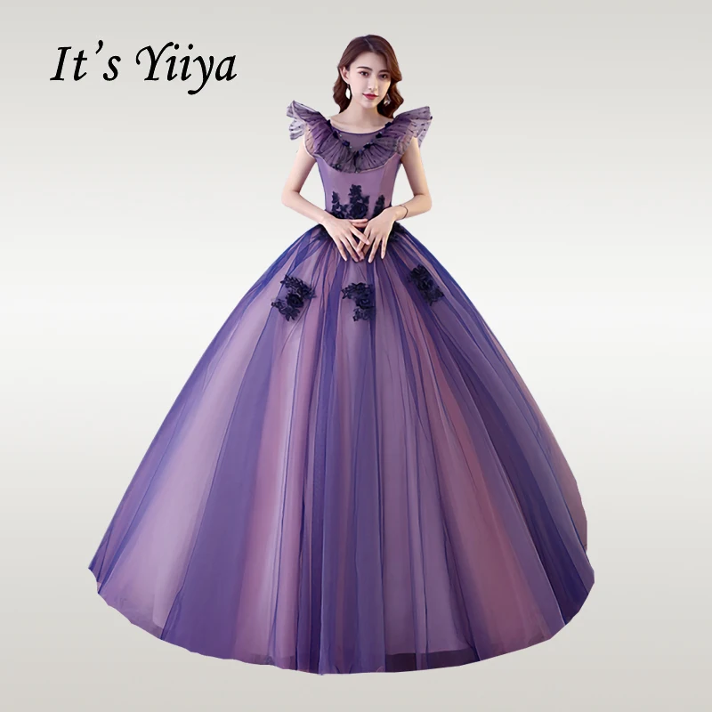 It's YiiYa Wedding Dress Purple O-neck Sleeveless Wedding Dresses Elegant Flowers Floor Length Lace Up robe de mariee CH043
It's YiiYa Wedding Dress Purple O-neck Sleeveless Wedding Dresses Elegant Flowers Floor Length Lace Up robe de mariee CH043