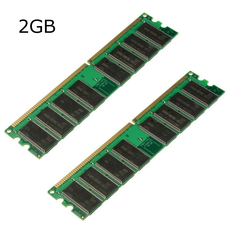 2GB(2pcsx1GB) DDR Ram 266MHz PC-2100 Non-ECC DIMM 184 Pins 2.5V Desktop Memory RAM Chip System High Compatible
2GB(2pcsx1GB) DDR Ram 266MHz PC-2100 Non-ECC DIMM 184 Pins 2.5V Desktop Memory RAM Chip System High Compatible