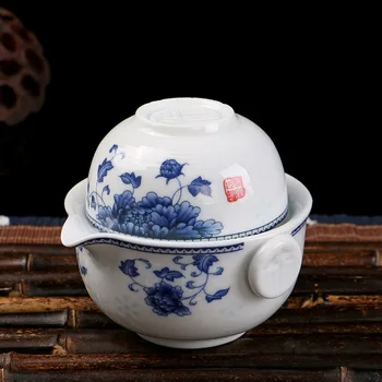 Set Include 1 Pot 1 Cup Elegant Gaiwan Beautiful and Easy Teapot Kettle Blue and White Porcelain Teapot
Set Include 1 Pot 1 Cup Elegant Gaiwan Beautiful and Easy Teapot Kettle Blue and White Porcelain Teapot