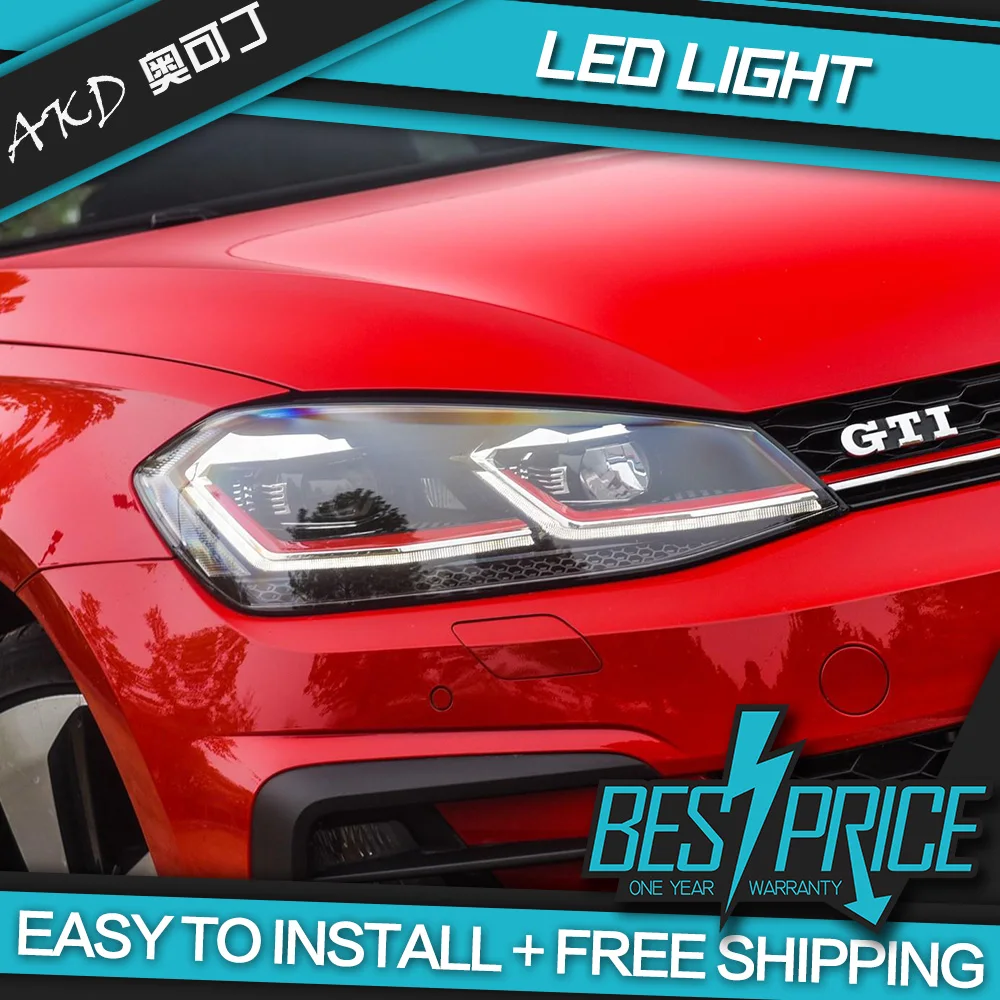 AKD Cars Styling Headlight For VW Golk7.5 Golf 7 7.5 MK7.5 Golf7 2018 Headlights LED Running lights Bi-Xenon Beam Fog lights
AKD Cars Styling Headlight For VW Golk7.5 Golf 7 7.5 MK7.5 Golf7 2018 Headlights LED Running lights Bi-Xenon Beam Fog lights