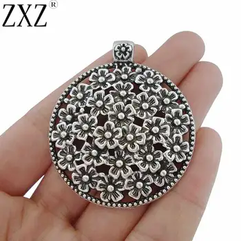 ZXZ 5pcs Large Flower Round Charms Pendants for Necklace Jewelry Making Findings 52x45mm
ZXZ 5pcs Large Flower Round Charms Pendants for Necklace Jewelry Making Findings 52x45mm