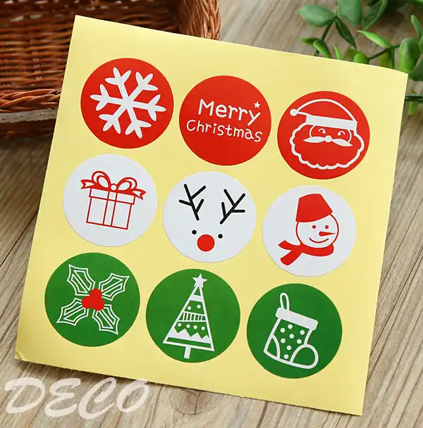 santa claus christmas tree merry x-mas sealing sticker diy gifts