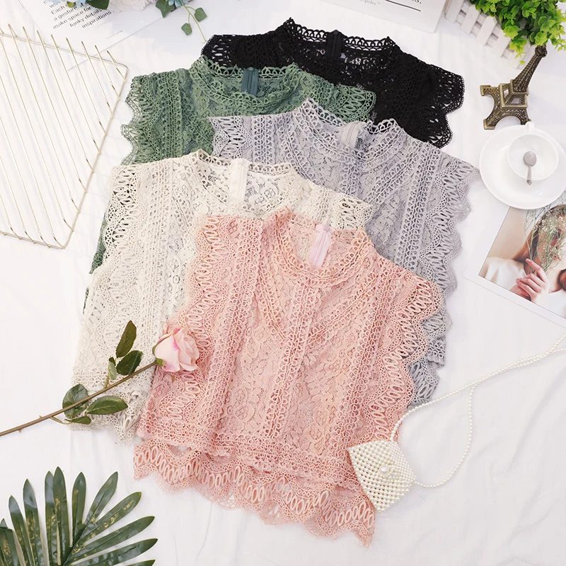 2019 Women Summer Sleeveless Hollow Out Lace Flower Basic Shirt Casual Short Elastic Slim High Waist Pullover Zipper Blouse Tops
2019 Women Summer Sleeveless Hollow Out Lace Flower Basic Shirt Casual Short Elastic Slim High Waist Pullover Zipper Blouse Tops