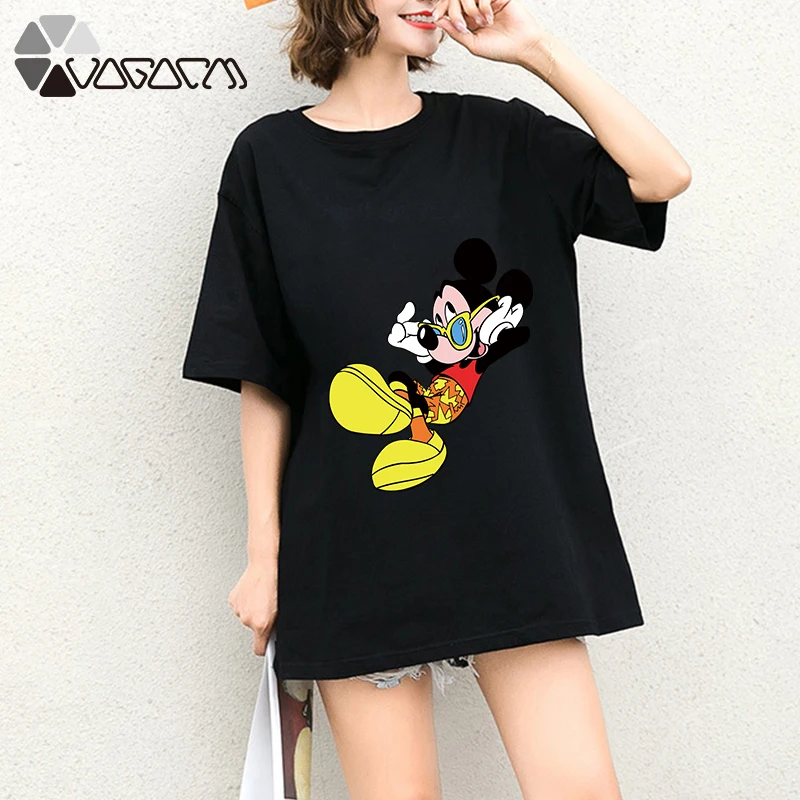 Women Summer Mickey Mouse Tops Harajuku Tee Short Sleeve Black Clothes Fashion Loose Cartoon Plus Size T Shirts Casual Tshirt
Women Summer Mickey Mouse Tops Harajuku Tee Short Sleeve Black Clothes Fashion Loose Cartoon Plus Size T Shirts Casual Tshirt