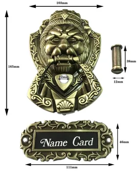 JD Zinc Alloy Antique Bronze Peep Hole Door Knocker Lion Unicorn Beast Furniture Handle Ring (Sizes:155mm * 105mm)
JD Zinc Alloy Antique Bronze Peep Hole Door Knocker Lion Unicorn Beast Furniture Handle Ring (Sizes:155mm * 105mm)