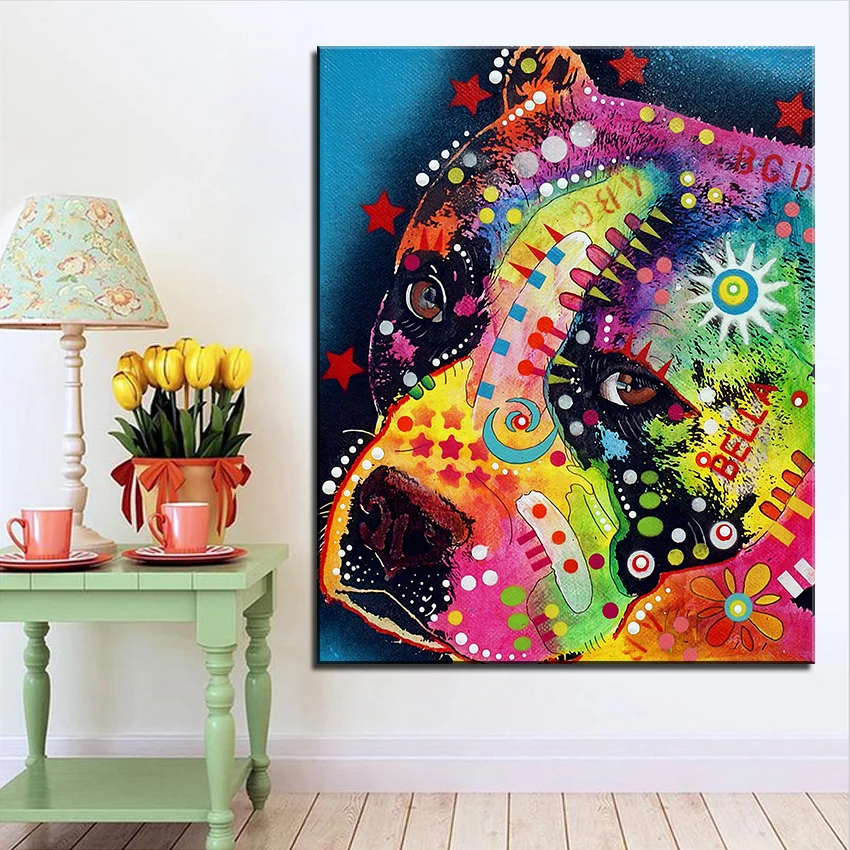 Large size Print Oil Painting Wall painting bella pitbull Home Decorative Wall Art Picture Living Room paintng No Frame
Large size Print Oil Painting Wall painting bella pitbull Home Decorative Wall Art Picture Living Room paintng No Frame