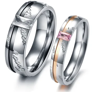 Fashion Jewelry 316L Stainless Steel Rings Silver Classic Crystal Simple Couple Rings Wedding Rings Engagement Rings GJ327
Fashion Jewelry 316L Stainless Steel Rings Silver Classic Crystal Simple Couple Rings Wedding Rings Engagement Rings GJ327