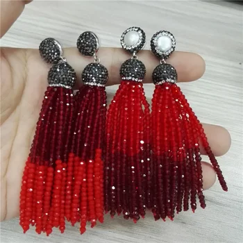 Bohemia Wedding Party Statement Jewelry 2mm Wine Red Black Beads 12 Rows Joint Combine Beaded Tassels Dangle Earrings For Women
Bohemia Wedding Party Statement Jewelry 2mm Wine Red Black Beads 12 Rows Joint Combine Beaded Tassels Dangle Earrings For Women