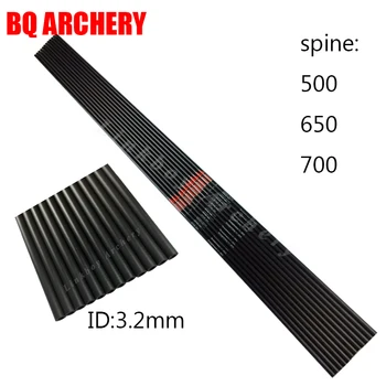 12pcs pure carbon arrows shaft ID3.2mm spine500 650 700 for compound recurve crossbow bow hunting shooting
12pcs pure carbon arrows shaft ID3.2mm spine500 650 700 for compound recurve crossbow bow hunting shooting