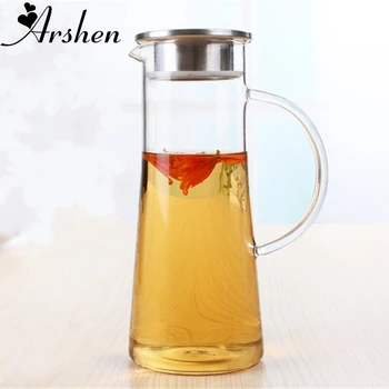 Arshen 1800ml Glass Kettle Big Outlet Water Jug Heat Resistant Flower Teapot with Stainless Steel Lid Filter Juice Container
Arshen 1800ml Glass Kettle Big Outlet Water Jug Heat Resistant Flower Teapot with Stainless Steel Lid Filter Juice Container
