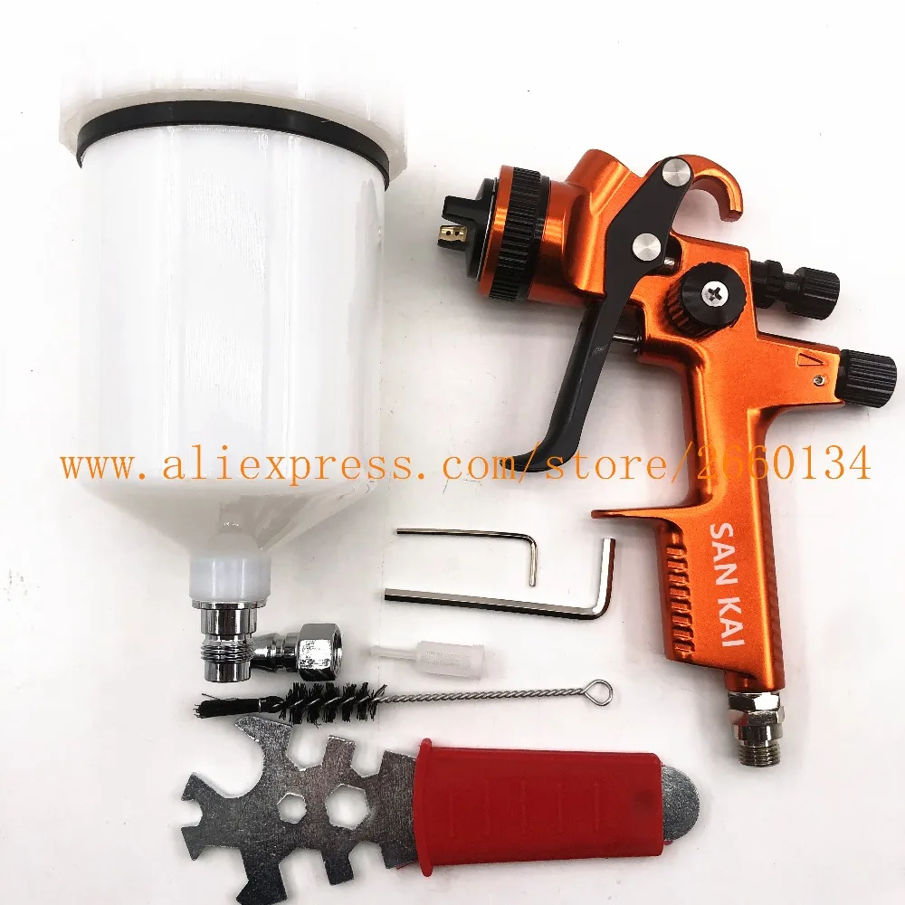 New LVMP spray gun car paint gun 600cc tank Gravity spray gun with 1.3mm nozzle, Car Aerografo Professional car surface coating
New LVMP spray gun car paint gun 600cc tank Gravity spray gun with 1.3mm nozzle, Car Aerografo Professional car surface coating
