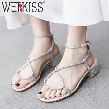 WETKISS Gladiator Sandals Women Summer Sandals Thick Heels Bling Shoes Female Fashion Party Crystal Girl Shoes Ladies 2019 New
WETKISS Gladiator Sandals Women Summer Sandals Thick Heels Bling Shoes Female Fashion Party Crystal Girl Shoes Ladies 2019 New
