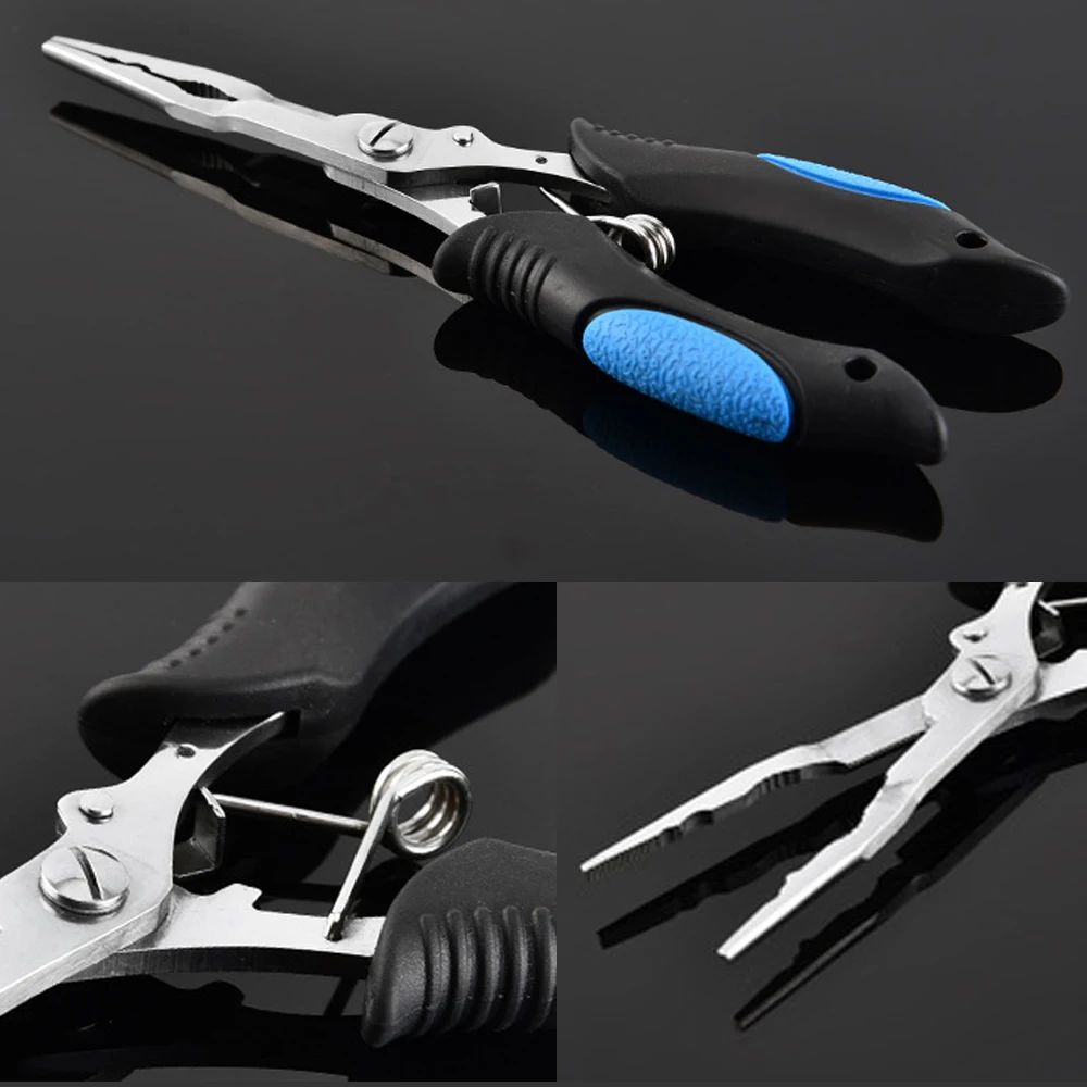 

1PC Multi-function Stainless Steel Scissor Fishing Pliers Bait Line Cutter Hook Removers Plastic Handle Clipper Fishing Tool