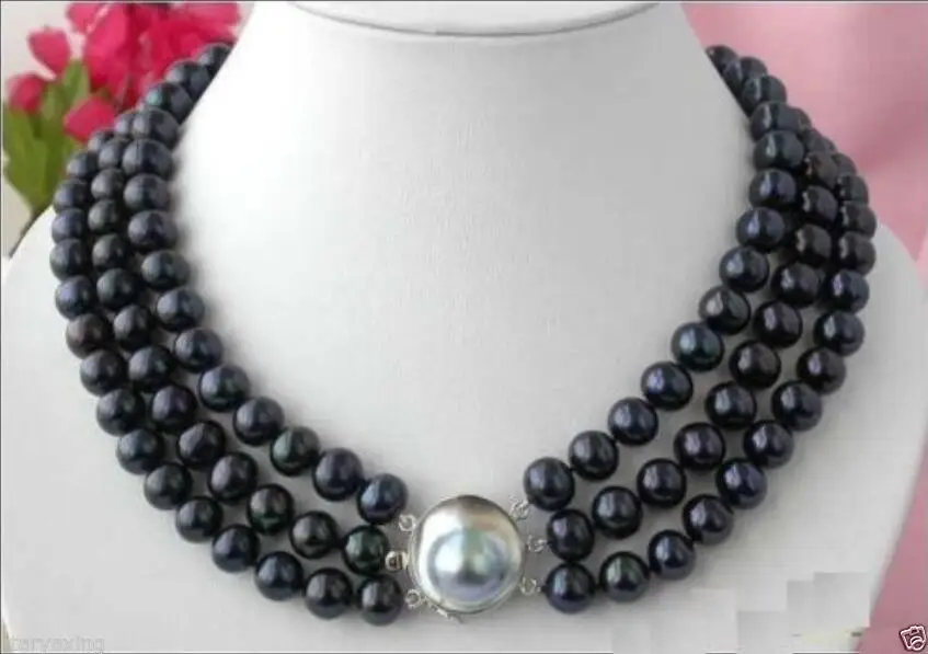 free shipping>>>@@> 3 ROW 8-9MM BLACK TAHITIAN PEARL NECKLACE 16-18 INCH SHELL CLASP
free shipping>>>@@> 3 ROW 8-9MM BLACK TAHITIAN PEARL NECKLACE 16-18 INCH SHELL CLASP