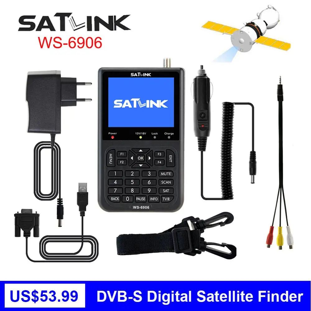Original Satlink Satellite Finder Digital Sat finder 3.5 inch LCD Display FTA MPEG2 Satlink Satelite Finder Signal Meter WS-6906
Original Satlink Satellite Finder Digital Sat finder 3.5 inch LCD Display FTA MPEG2 Satlink Satelite Finder Signal Meter WS-6906