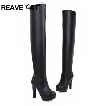 REAVE CAT Big Size 34-43 Over Knee Women Boots Spring High Heels Platform Shoes Woman Thigh High Boots botas muje Pu A1036 
REAVE CAT Big Size 34-43 Over Knee Women Boots Spring High Heels Platform Shoes Woman Thigh High Boots botas muje Pu A1036