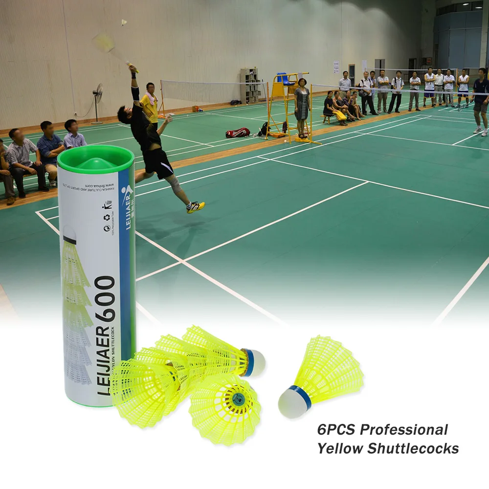 6PCS Professional Badminton Ball Yellow Feather Nylon Shuttlecocks Birdies Indoor Outdoor Sports Practice Training Shuttlecocks
6PCS Professional Badminton Ball Yellow Feather Nylon Shuttlecocks Birdies Indoor Outdoor Sports Practice Training Shuttlecocks