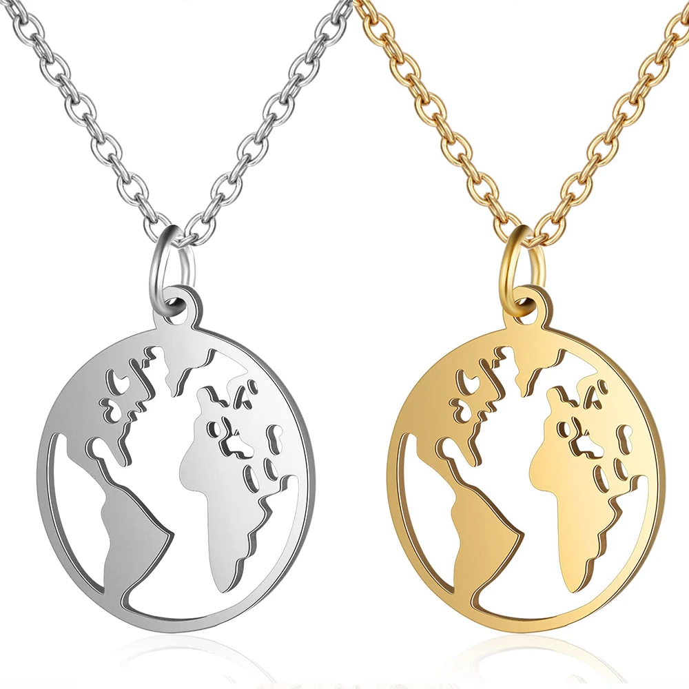 High Polish Stainless Steel Globe World Map Pendant Necklace For Women Earth Day Best Friend Wanderlust Outdoor Necklace
High Polish Stainless Steel Globe World Map Pendant Necklace For Women Earth Day Best Friend Wanderlust Outdoor Necklace