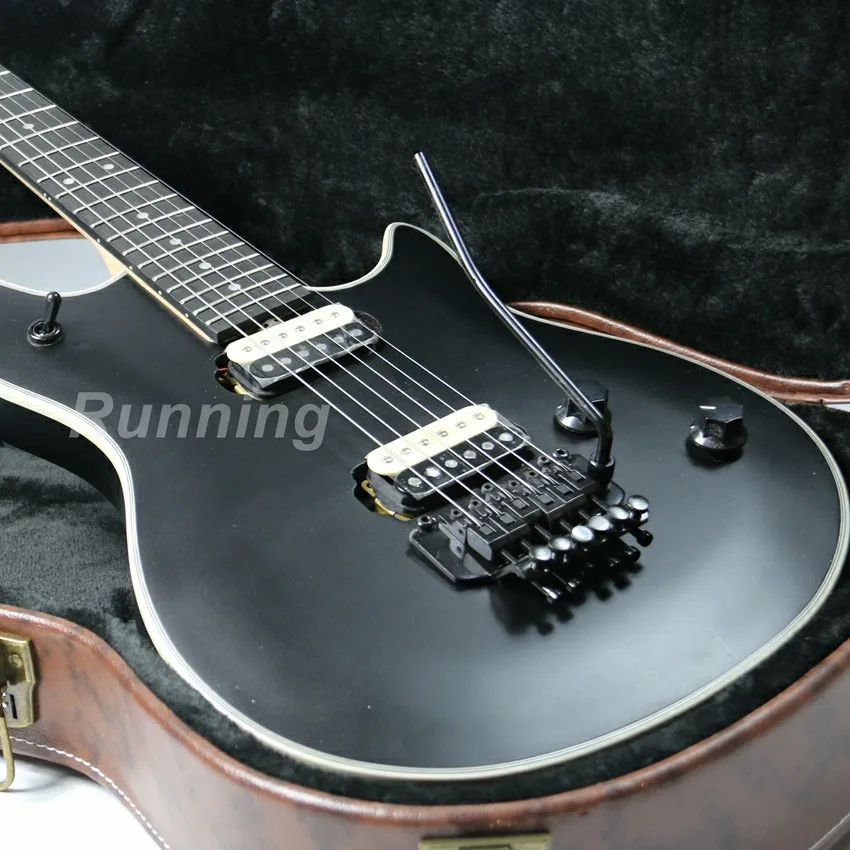 Hot selling matt black finish arched top electric guitar multi binding top guitar HH zebra pickups tremolo bridge guitar free sh
Hot selling matt black finish arched top electric guitar multi binding top guitar HH zebra pickups tremolo bridge guitar free sh