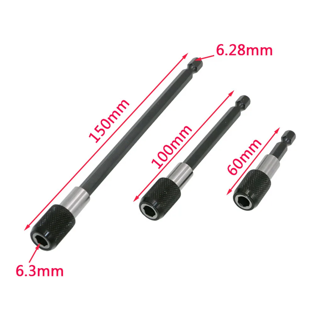 3pc Hex Quick Release Screwdriver Electric Drill Bit Holder Extension Rod Suitable for Electric drill Screwdriver Wind Batch
3pc Hex Quick Release Screwdriver Electric Drill Bit Holder Extension Rod Suitable for Electric drill Screwdriver Wind Batch