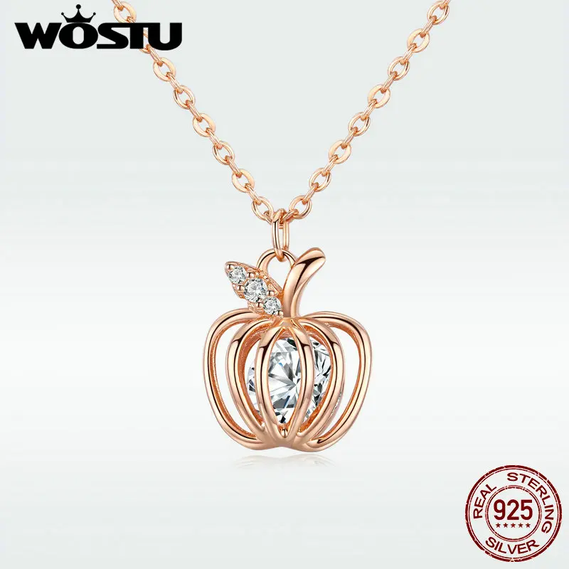 WOSTU Rose Gold Necklaces Pendant Apple Long Chain 925 Sterling Silver Adjustable Necklace For Women Wedding Jewelry Gift DAN030
WOSTU Rose Gold Necklaces Pendant Apple Long Chain 925 Sterling Silver Adjustable Necklace For Women Wedding Jewelry Gift DAN030