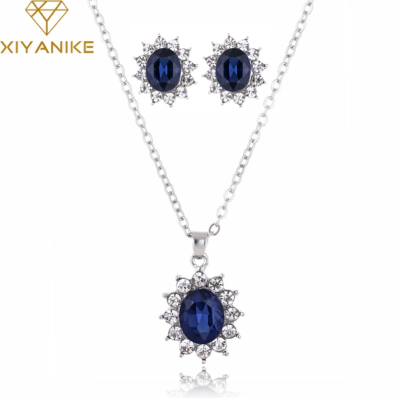 XIYANIKE Fashion Princess Blue Crystal Jewelry Set For Women Statement Bridal Wedding Jewelry Sets Charm Engagement Jewelry N165
XIYANIKE Fashion Princess Blue Crystal Jewelry Set For Women Statement Bridal Wedding Jewelry Sets Charm Engagement Jewelry N165