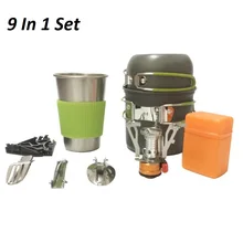 Portable Frying Pot Outdoor Camping Pot Cookware Stainless Steel Frying Pan