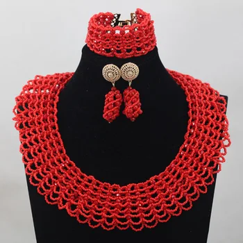 Exclusive Red Brand Jewelry Sets Handmade Weaved Chunky Beaded Indian Bridal Jewelry Sets Christmas 2017 New Free Shipping WD821
Exclusive Red Brand Jewelry Sets Handmade Weaved Chunky Beaded Indian Bridal Jewelry Sets Christmas 2017 New Free Shipping WD821