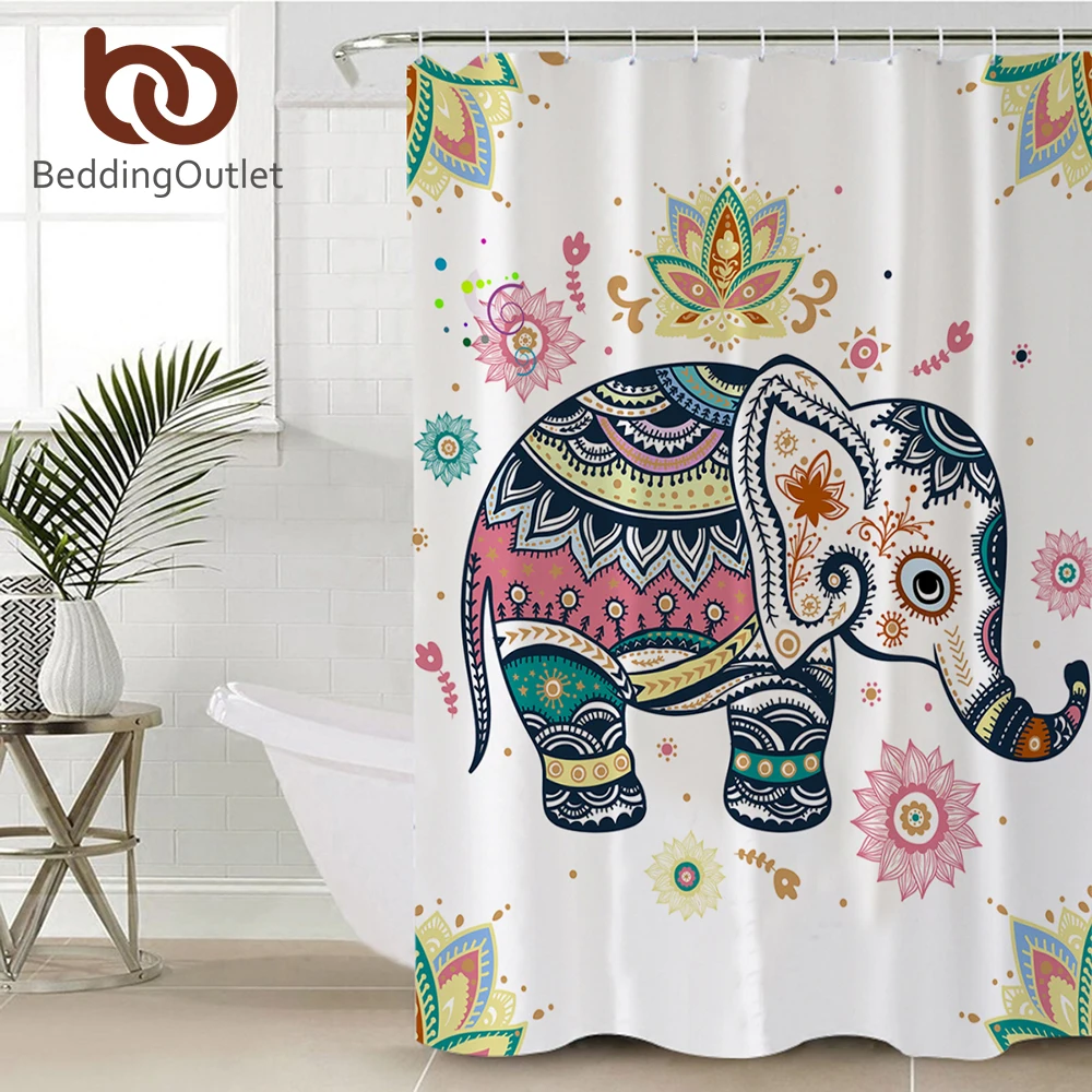 BeddingOutlet Rainbow Elephant Shower Curtain Pastel Waterproof Curtain Boho Polyester Decoration for Bathroom With Hooks
BeddingOutlet Rainbow Elephant Shower Curtain Pastel Waterproof Curtain Boho Polyester Decoration for Bathroom With Hooks