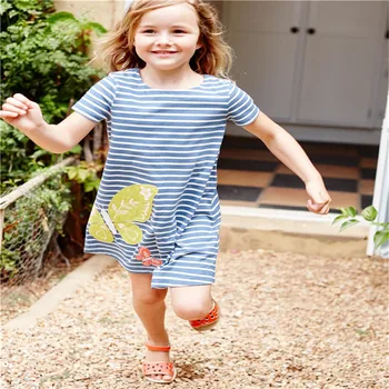 Jumping meters baby striped summer girl dress applique cotton european and american style embroidery children clothes dresses
Jumping meters baby striped summer girl dress applique cotton european and american style embroidery children clothes dresses
