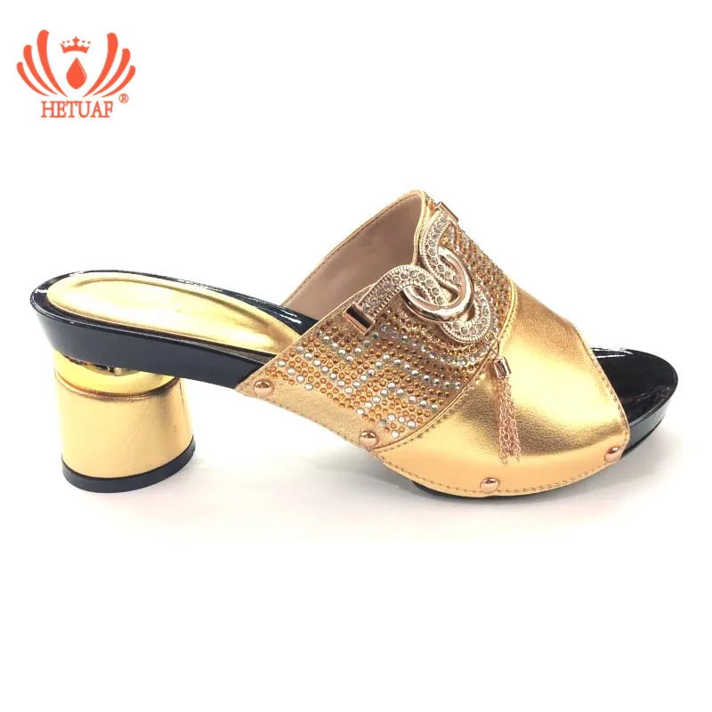 2019 New Gold Color African Women Shoes Open Toe Ladies Sandals Shoes Party Wedding Shoes Nigerian Mid Heels Shoes Comfortable
2019 New Gold Color African Women Shoes Open Toe Ladies Sandals Shoes Party Wedding Shoes Nigerian Mid Heels Shoes Comfortable