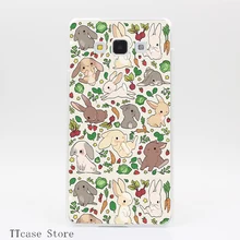 2824CA Rabbit Food Transparent Hard Cover Case for Galaxy A3 A5 A7 A8 Note 2 3 4 5 J5 J7 Grand 2 & Prime