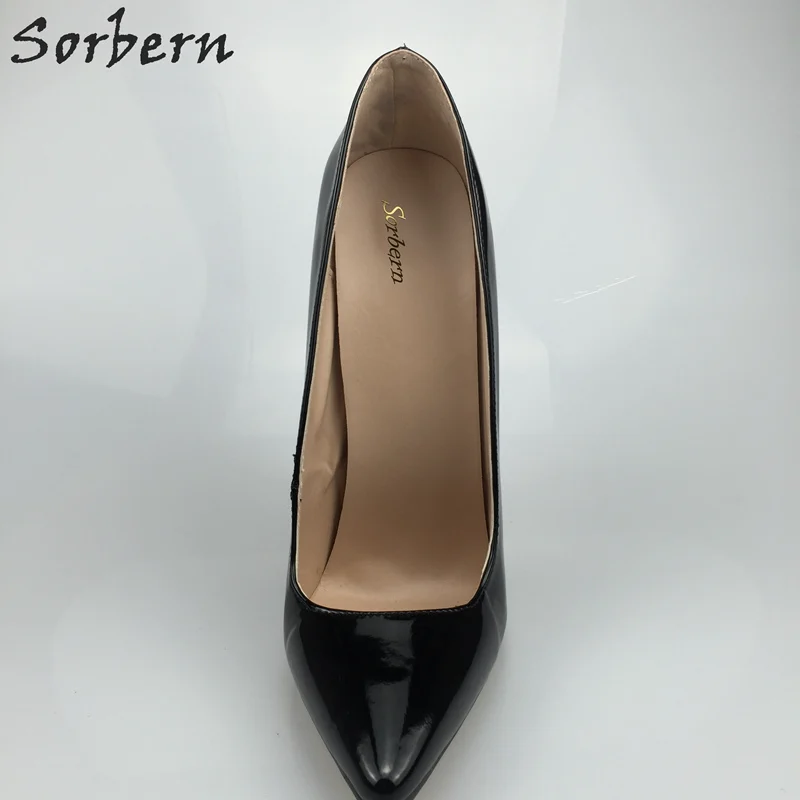 Sorbern Women Pumps Plus Size Unisex Party Shoes Large Size 36-46 Slip On Pointed Toe Fashion Ladies Party Shoes Custom Color