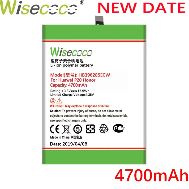 Wisecoco HB396285ECW 4700mAh New High qualityBattery For Huawei P20 Honor 10 COL-AL00 COL-AL10 COL-TL00 COL-TL10 COL-L29 Phone
Wisecoco HB396285ECW 4700mAh New High qualityBattery For Huawei P20 Honor 10 COL-AL00 COL-AL10 COL-TL00 COL-TL10 COL-L29 Phone