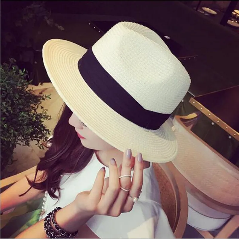 Hot Women Fashion Summer Casual Trendy Beach Sun Straw Panama Jazz Hat Cowboy Fedora hat Gangster Cap
Hot Women Fashion Summer Casual Trendy Beach Sun Straw Panama Jazz Hat Cowboy Fedora hat Gangster Cap