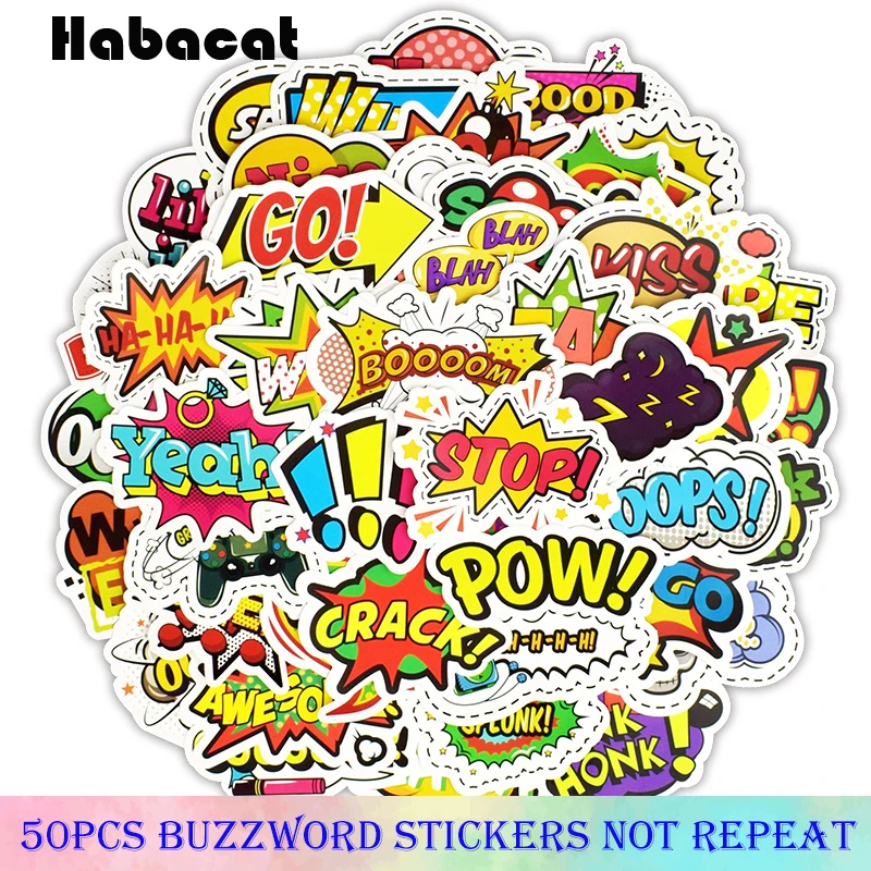 50 Pcs/Pack Popular Buzzword Stickers Text Stickers Graffiti Stationery Stickers For Motorcycle Skateboard Laptop Toys stickers
50 Pcs/Pack Popular Buzzword Stickers Text Stickers Graffiti Stationery Stickers For Motorcycle Skateboard Laptop Toys stickers