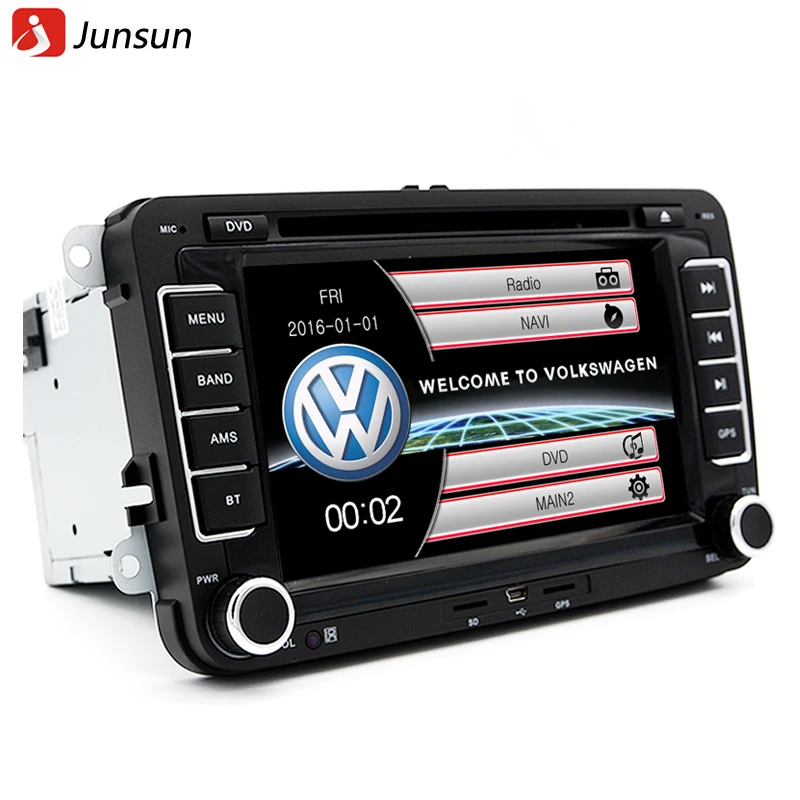 Junsun Car GPS DVD Radio Player 7-inch Touch Screen for VW/Volkswagen/Passat/GOLF/Skoda/Seat