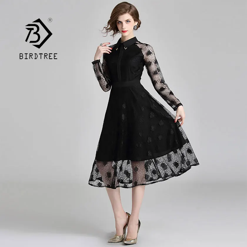 2019 New Summer Women's Black Lace Embroidery Floral Hollow Dress Turn Down Collar High Waist Lady Vestido Vintage Sale D94711Z
2019 New Summer Women's Black Lace Embroidery Floral Hollow Dress Turn Down Collar High Waist Lady Vestido Vintage Sale D94711Z