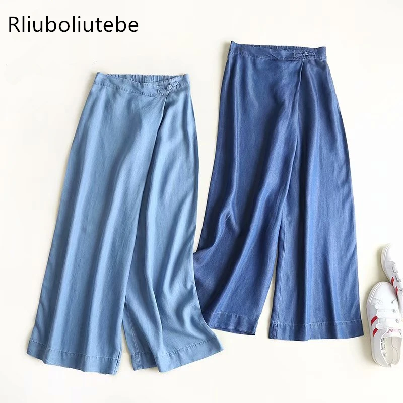 tecel denim wide leg pants lace up bow blue light blue soft Jeans loose palazzo pants elastic waist casual spring pants summer
tecel denim wide leg pants lace up bow blue light blue soft Jeans loose palazzo pants elastic waist casual spring pants summer