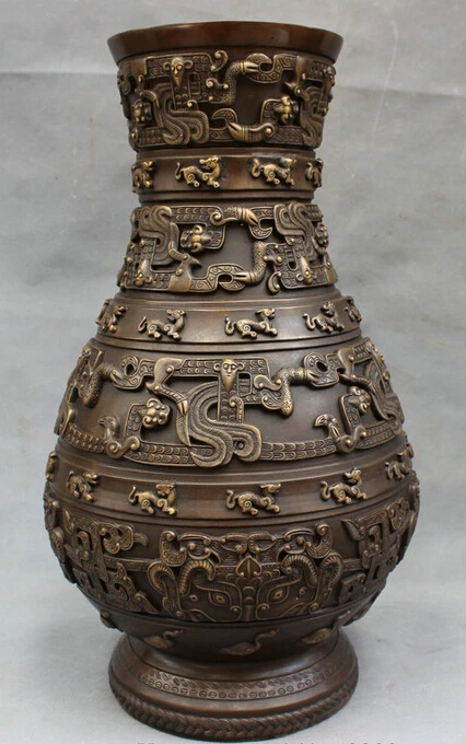 fast shipping USPS to USA S1820 18" Chinese Pure Bronze FengShui Dragon Unicorn Statue Palace Flower Vase Pot
fast shipping USPS to USA S1820 18" Chinese Pure Bronze FengShui Dragon Unicorn Statue Palace Flower Vase Pot