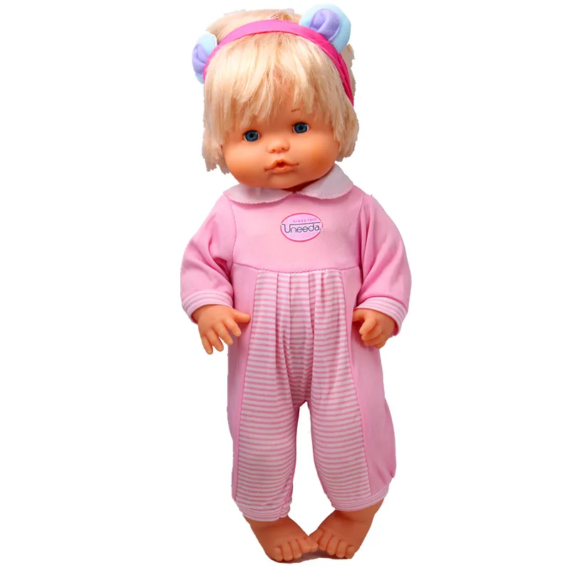 Clothes For Dolls Fit 41 cm Nenuco Doll y su Hermanita Pink Stripes Quality Jumpsuit for 16inch Newborn Ropa doll | Игрушки и хобби