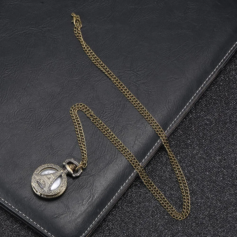 Fashion Vintage Quartz Pocket Watch Alloy Hollow Out Eiffel Tower Sweater Chain Necklace Pendant Clock Gifts LL@17
Fashion Vintage Quartz Pocket Watch Alloy Hollow Out Eiffel Tower Sweater Chain Necklace Pendant Clock Gifts LL@17