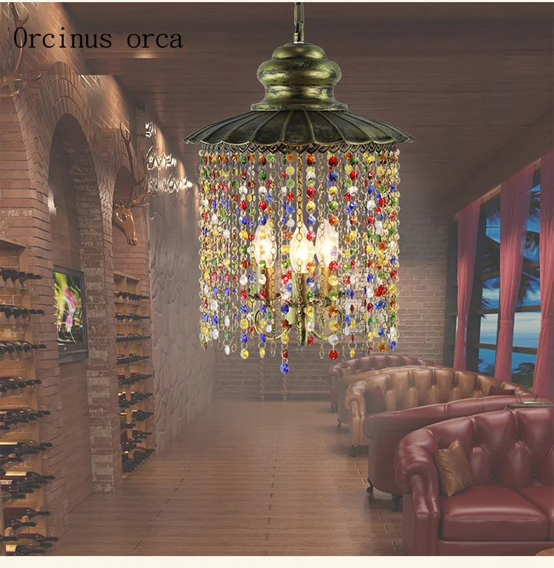 Mediterranean color crystal chandelier living room corridor balcony restaurant Southeast Asia LED single crystal chandelier
Mediterranean color crystal chandelier living room corridor balcony restaurant Southeast Asia LED single crystal chandelier