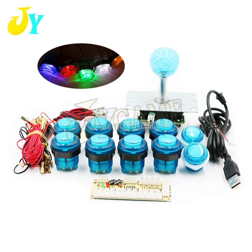 1 Players Game Illuminated J DIY Parts For MAME With 5V LED Arcade Buttons PC Raspberry Pi To USB Encoder | Спорт и развлечения